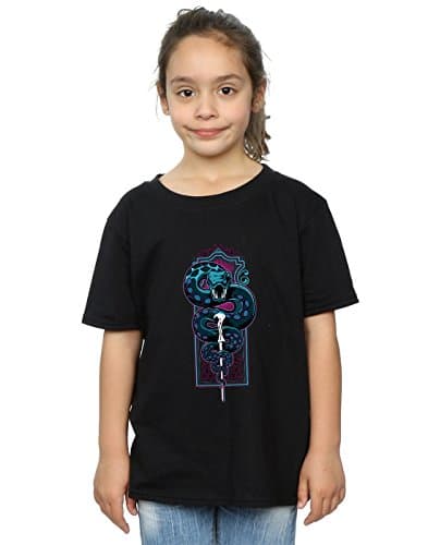 Image of Harry Potter Girls Neon Nagini T-Shirt Black 5-6 Years