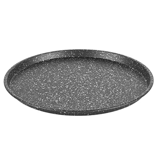 Image of Salter Megastone Pizza Pan – 29 cm Non-Stick Perforated Crisper Tray, Large Oven Baking Tin for Pizzas, 12-Inch Round Durable Chip Tray, PFOA-Free, Oven Safe Up to 220°C, Strong Carbon Steel
