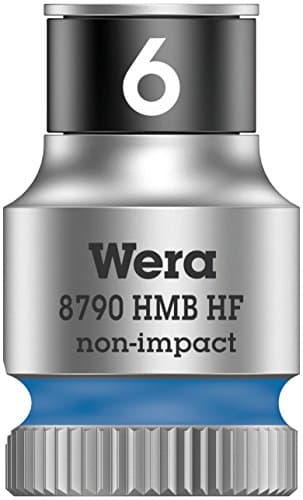 Image of Wera 05003740001 8790 HMB Holding Function Zyklop Socket, Blue, 3/8-Inch, 6 x 29 mm