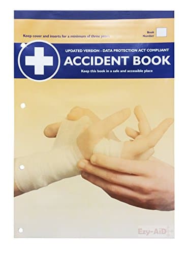 Image of 2pk - 40 Records HSE Compliant A4 Accident Book - Workplace Injury Record/Log (2X 40 Records per Accident Log Book)