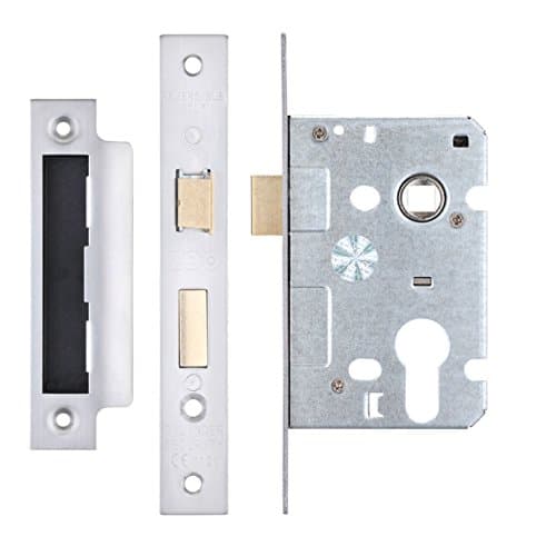 Image of Zoo Hardware Mortice Euro Profile Sash Lock Case Body - Stainless Steel (64mm Case (44.5mm Backset))