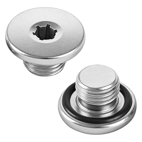 Image of Sump Plug Seal 90502556,Steel Alloy Engine Oil Drain Plug with Rubber Gasket for M14 x 0.5 Thread,Oil Pan Drain Plug Bolt Compatible with Vauxhall Corsa B/C/D Zafira A/B Buick Chevrolet Opel Citroen