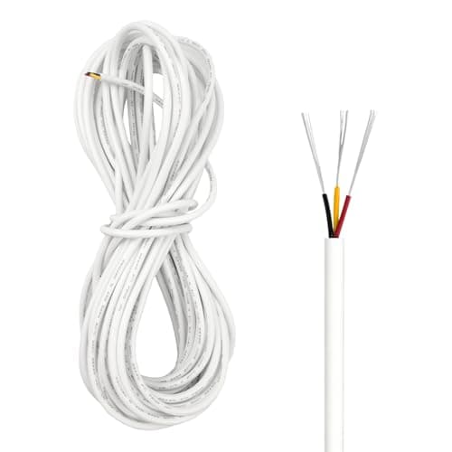 Image of ZoZoMaiy 10 Meter Electrical Cable 3 Core Flex Cable 22AWG White Insulated Flexible Pvc Wire Diameter 3,8mm Cuttable Electric Wire High Temperature Resistance For Home Small Electrical Wiring