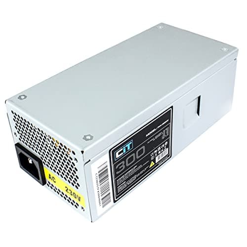 Image of CiT TFX 300W PSU - Switching Power Supply Unit For Small Desktop PCs - Quiet Compact SFF - Smart 80mm Fan - 12V Rail for System Stability - TFX-300 | Silver