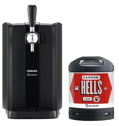 Image of PerfectDraft Black beer bundle with Camden Hells 6L keg, Philips home dispenser.