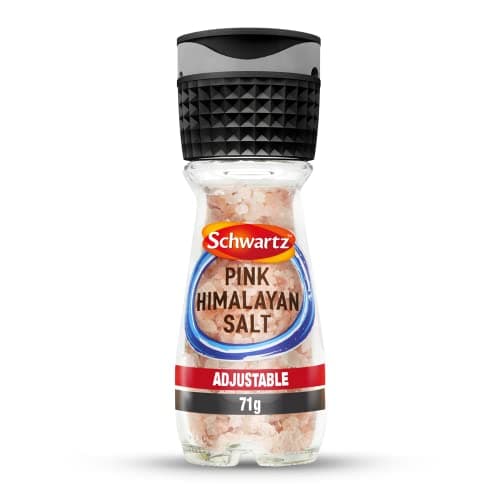 Image of Schwartz Pink Himalayan Salt 71 G | Jar with Grinder | Pack of 1 | Great on Fish, Seafood & Chicken | Adjustable to Course, Medium or Fine