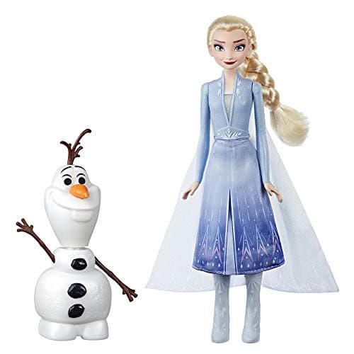 Image of Disney Frozen Talk and Glow Olaf and Elsa Dolls, Remote Control Elsa Activates Talking, Dancing, Glowing Olaf, Inspired By Disney's 2 Movie - Toy for Kids Ages 3 and up ,Nylon/a,E5508EW0