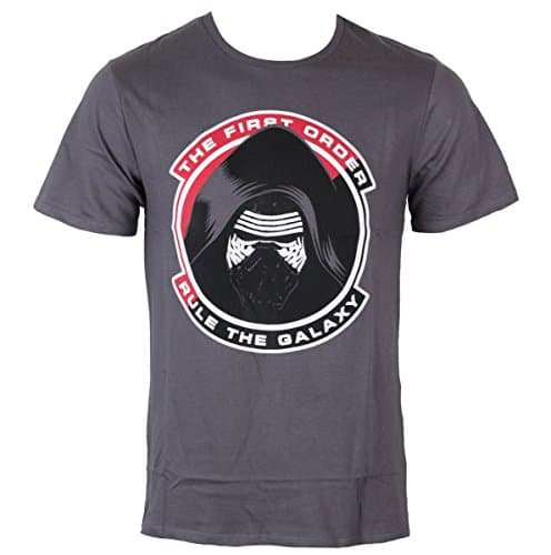 Image of Meroncourt Men's Star Wars Vii Men'S The Force Awakens The First Order - Rule The Galaxy Short Sleeve T-Shirt, Grey, XX-Large