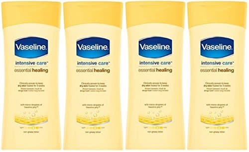 Image of x4 Vaseline Intensive Care Essential Healing Dry Skin Body Lotion 200ml