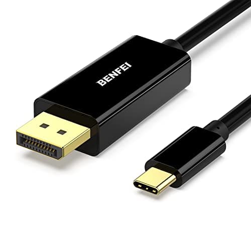 Image of BENFEI USB C to DisplayPort 1.8 Meter Cable(8K@60Hz 4K@144Hz), USB Type-C to DP Adapter [Thunderbolt 3/4 Compatible] with iPhone 15 Pro/Max, MacBook Pro/Air 2023, iPad Pro, iMac, S23, XPS 17 and More