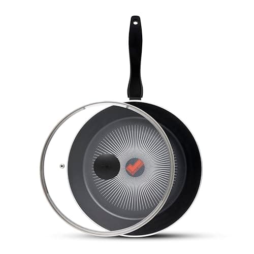 Image of Tower T700318 SmartStart Gourmet 28cm Aluminium Multi-Pan & Lid with Easy Clean Aeroglide Non-Stick, Long Lasting, Induction Compatible, Oven Safe, PFOA Free