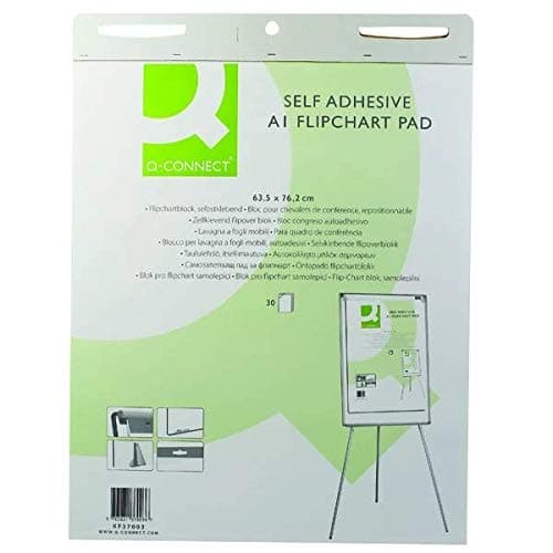 Image of FINCHLEY Q-Connect Self-Adhesive Flipchart Pad A1 30 Sheet (Pack of 2) KF37003 + FREE PEN
