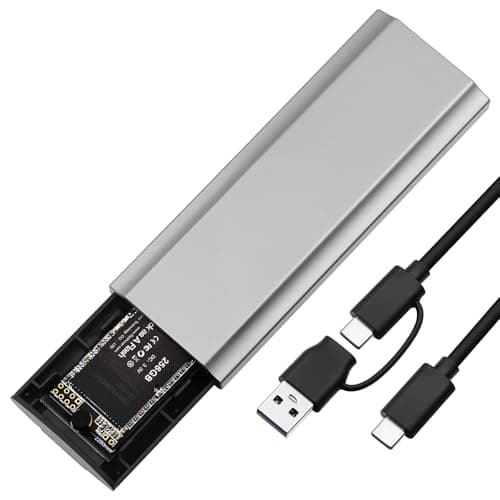 Image of AXFEE M.2 NVMe SSD Enclosure, USB 3.2 Gen 2 NVMe and SATA Enclosure, Aluminum Tool-Free Nvme External-enclosure, 10Gbps USB C nvme adapter Support UASP&TRIM for M&M+B Key in 2230/2242/2260/2280 SSDs