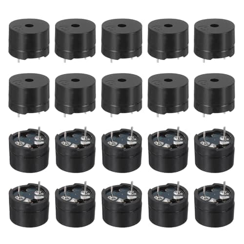 Image of sourcing map 20 Pcs Passive Buzzer DC 1.5-12V 12x8.5mm Electric Tone Buzzer Alarm Piezo Beep Sounder Continuous Sound Beep for Physics Circuits Alarm Safety Development Boards House Shop