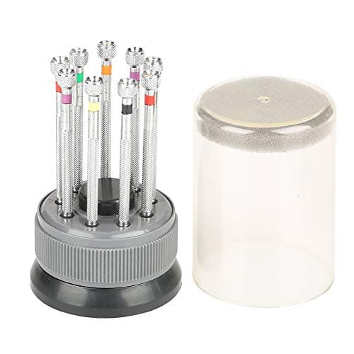 Image of Professional Screwdriver Kit, New 9 pcs Precision Watch Flat Blade Slotted Screwdriver Set Watchmakers Tools