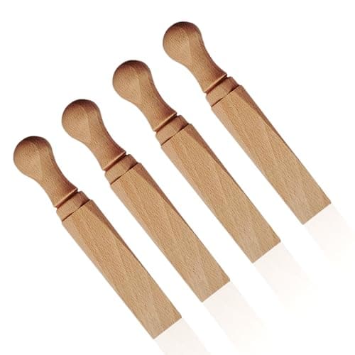 Image of 4X Wooden Door Wedge Beech Wood Door Stopper Jammer Pack of 4 Natural BPA and Plastic Free - by ADAM Deals