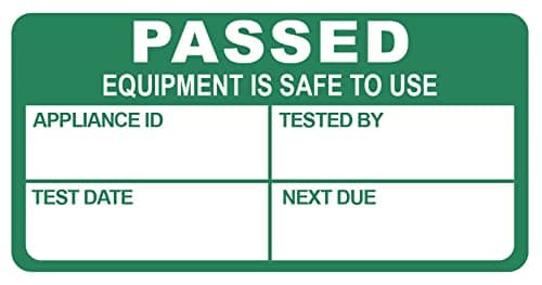 Image of Dark Green Pat Test Sticker - 200pcs 1x2 inch Pass & 20pcs Failed Label