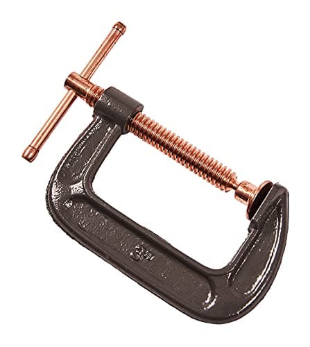 Image of Amtech 3" Heavy Duty G-Clamp, Durable Steel Frame with Copper-Coated Screw & Swivel Pad for Precise, Secure Clamping on Wood, Metal & DIY Materials