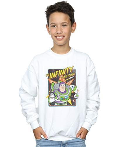 Image of Disney Boys Toy Story 4 Buzz To Infinity Sweatshirt White 7-8 Years