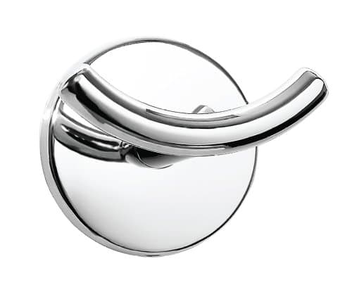 Image of Croydex QM641741 Hampstead Wall Mounted Robe Hook with Zinc Alloy Construction, Chrome