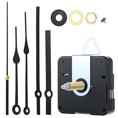 Image of Clock Mechanisms Battery Powered, 31mm Silent Quartz Clock Mechanism Kit, DIY Wall Clocks Movement Mechanism Clocks Repair Kit for DIY Repair with 2 Pairs Pointer Hands, Silent Sweep Seconds Movements