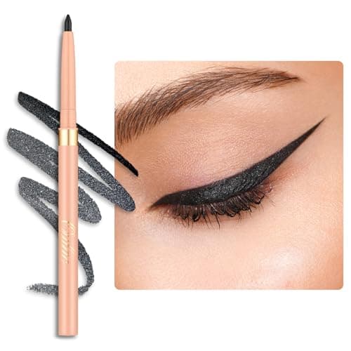 Image of OULAC Shimmer Black Eye Liner Pencils Waterproof, Smudge-proof Retractable Eyeliner Lasts 24H +, Highly Pigmented and Smooth, Long-lasting Formula, Vegan (02) Light Year