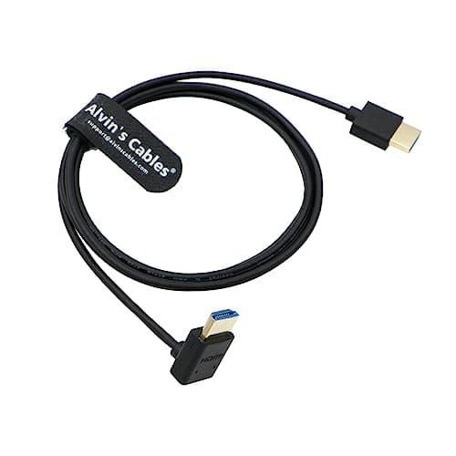 Image of Alvin's Cables 8K 2.1 HDMI Cable High Speed for Atomos Ninja V Monitor Straight to Down Angle HDMI Cord for Z CAM E2, Sony FS5| FS7| A7S3 Cameras 6.6ft|2M