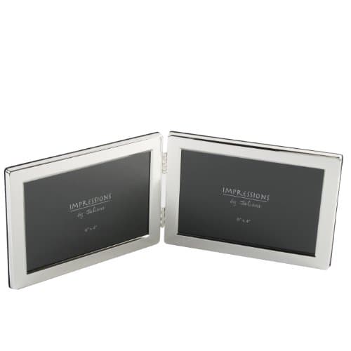 Image of Deluxe 4x6" Double Silver Plated Frame - Landscape By Living Images