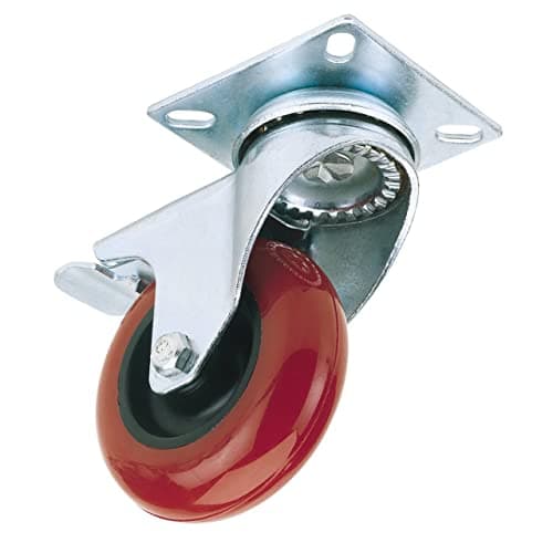 Image of Draper 65514 75 mm-Diameter Polyurethane Castor Plate Fixing