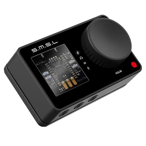 Image of SMSL Nano ONE Pro External Sound Card, Hi-Fi DSP Chip,Virtual 7.1 Surround Sound, for Windows/Mac/Phone/Live Stream/Game,3.5mm Headphone Output, Mic in, Plug and Play Driverless, Magnetic Base(Black)