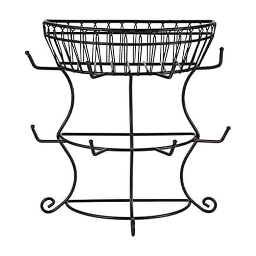 Image of Mikasa Gourmet Wire 2-Tier Mug Tree, 37.5 cm (14¾ Inch), White
