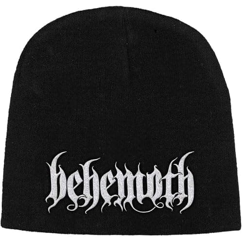 Image of Razamataz Behemoth Band Logo Embroidered Beanie Hat One Size Black