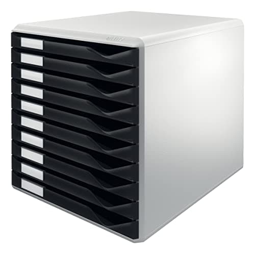 Image of Leitz 10 A4 Drawer Cabinet, Organiser, Form Set, Black