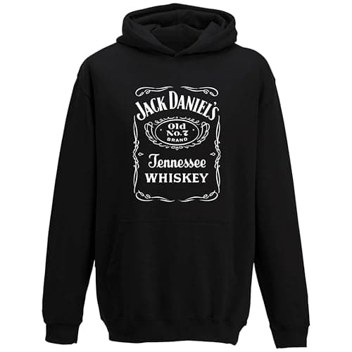 Image of Jack Drink Manufacturer Logo Hoodie, Daniels OG Inspired Whiskey Company Logo Hoodie, Funny Drinking Lover Distillery Theme Fanwear Gift Unisex Top (L, Black)