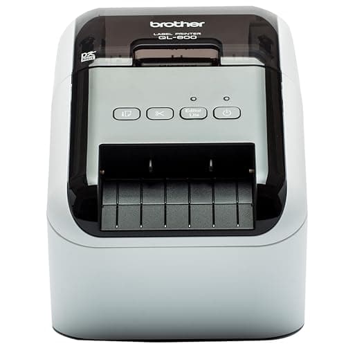 Image of Brother QL-800 Label Printer, Address Labeller, PC Connected, Desktop, Red & Black Printing