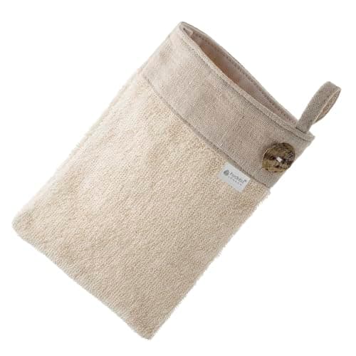 Image of Hydréa London Linen Sisal and Linen Exfoliating Bath/Shower Mitt