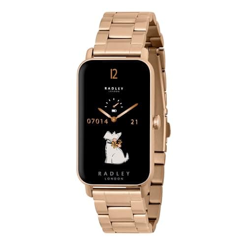 Image of RADLEY Womens Series 21 Smart Watch with Stainless Steel Lozenge Rose Gold Plated Strap RYS21-4016