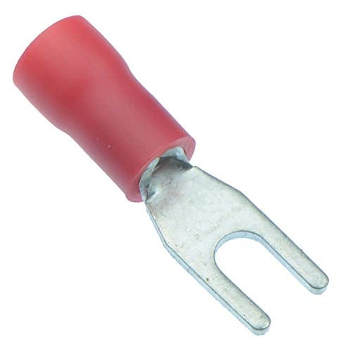 Image of Red 3.2mm Insulated Crimp Fork Terminal (Pack of 100)