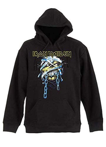 Image of Rock Off officially licensed products Iron Maiden Mummy Powerslave Eddie Official Unisex Hoodie Hooded Top (Medium) Black