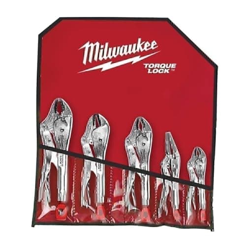 Image of Milwaukee 5-Pc. Torque Lock Locking Pliers Set, Model Number 48-22-3695