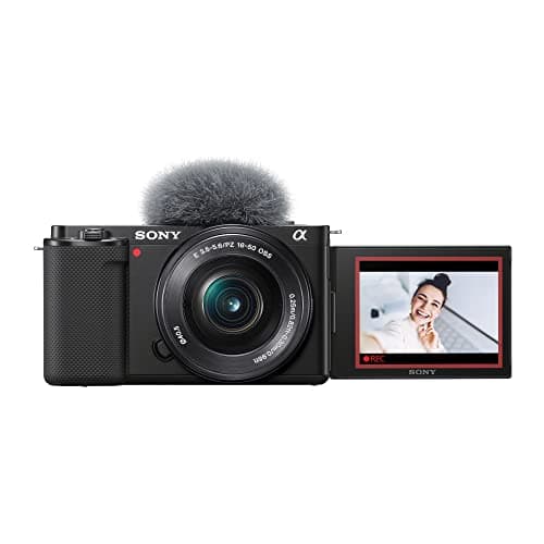 Image of Sony Alpha ZV-E10 - APS-C Interchangeable Lens Mirrorless Vlog Camera Kit - Black (Renewed)