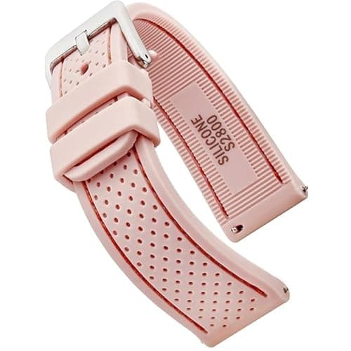 Image of ALPINE Sporty Premium Soft Silicone Adjustable Watch Band - Replacement Rubber Watch Bands for Women & Men - Waterproof Quick Release Watch Straps - Compatible with Regular & Smart Watch Bands, PINK