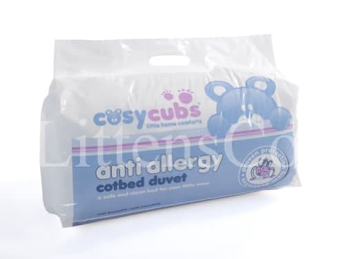 Image of Littens Cosy Cubs Kids Cot Bed Duvet 4.5 Tog Anti Allergy Filling- 120 x 150 cm. Extremely Soft 5 Star Hotel Quality- Anti Dust mite Anti Allergy Filling, Toddler Quilt- Washable at Home