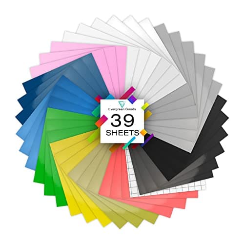 Image of Evergreen Goods A4 Quality Glossy Transparent Self Adhesive Vinyl | Inkjet Printable | Make Your own Stickers | Sticky Back Clear PVC | Non Waterproof Print (Cricut Vinyl (Solid Colours))