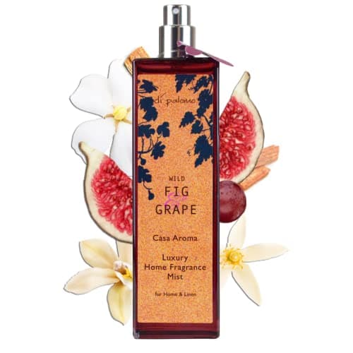 Image of Di Palomo Wild Fig & Grape Room Fragrance Mist – Luxury Italian Home Deodoriser Long-Lasting Air & Fabric Natural Room Freshener Pet Safe Odour Eliminator Gift Idea for Her 100ml Glass Bottle