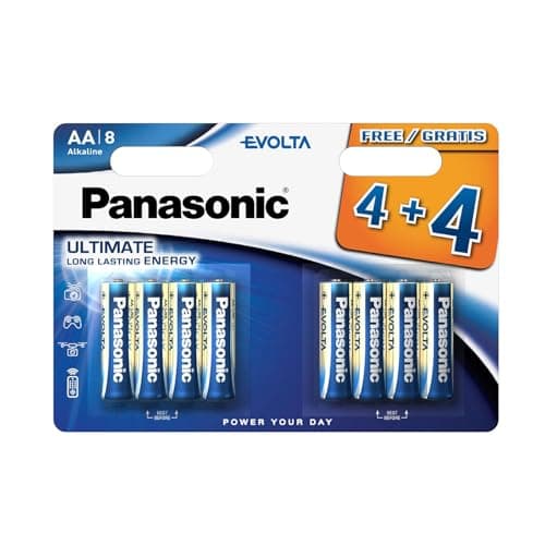 Image of Panasonic PANLR6EGE4BLI Evolta AA/Lr6 AA Alkaline Battery (Pack of 8)