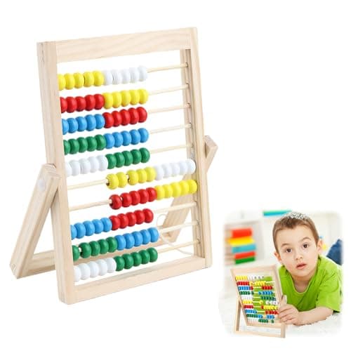Image of Abacus for Kids Counting Toys for 2-7 Year Olds Preschool Educational Maths Counters Early Education Arithmetic Calculating Toy 10-Row 100 Beads Wooden Toddler Learning Toys (abacus for toddlers)