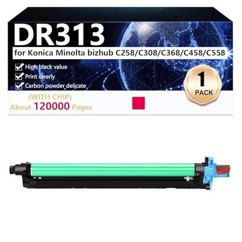 Image of CFDFDA DR313 Drum Unit Replacement for Konica Minolta bizhub C258 C308 C368 C458 C558 Printers, 120000 Pages,Magenta-1 pack