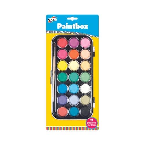 Image of Galt Toys, Paintbox, 21 Paint Discs and Brush, Ages 6 Years Plus