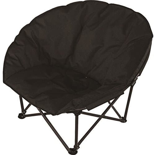 Image of Eurotrade W Ltd Deluxe Portable Black Padded Cushion Folding Outdoor Camping Travel Festival Beach Garden Fishing Moon Chair Foldable Seat